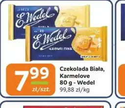 Społem Częstochowa Czekolada Biała, Karmelove Wedel oferta