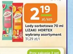 Społem Częstochowa Lody sorbetowe Lizaki Hortex oferta