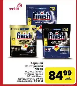 Carrefour Tabletki do zmywarek lemon Finish Quantum Ultimate oferta