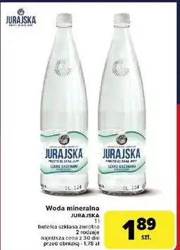 Carrefour Woda lekko gazowana szkło Jurajska oferta