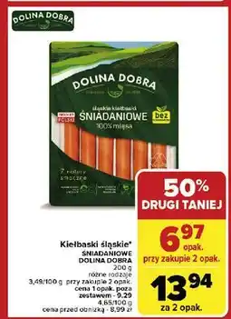 Carrefour Kiełbaski śląskie śniadaniowe Dolina Dobra oferta