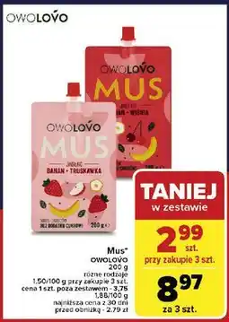 Carrefour Mus jabłkowo-wiśniowy Owolovo oferta