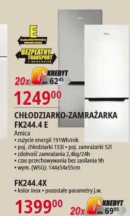 E.Leclerc Chłodziarka-zamrażarka fk244.4 e Amica oferta