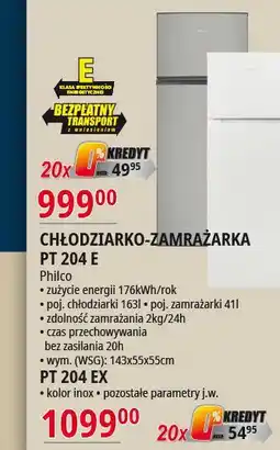 E.Leclerc Chłodziarko-zamrażarka pt 204 ex Philco oferta