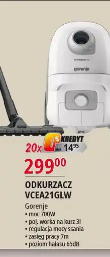 E.Leclerc Odkurzacz vcea21glw Gorenje oferta