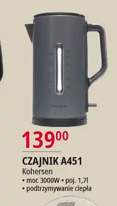 E.Leclerc Czajnik a451 czarny Kohersen oferta