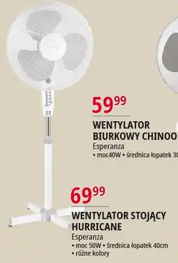 E.Leclerc Wentylator stojący hurricane ehf001ww Esperanza oferta