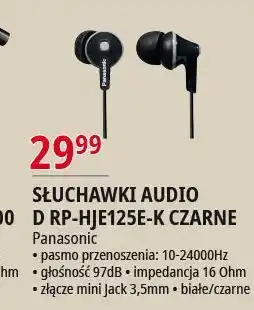 E.Leclerc Słuchawki rp-hje125e czarne Panasonic oferta