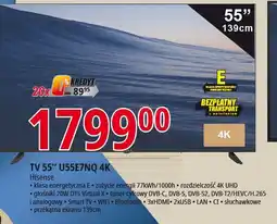 E.Leclerc Telewizor led 55 u55e7nq Hisense oferta