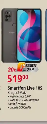 E.Leclerc Smartfon live 10s Kruger & Matz oferta