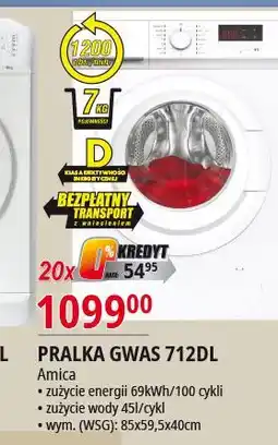 E.Leclerc Pralka gwas 712dl Amica oferta