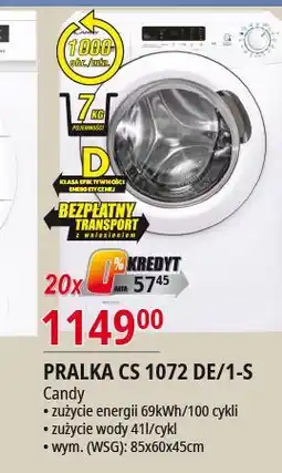 E.Leclerc Pralka cs 1072 de/1-s Candy oferta