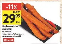 Intermarche Kiełbasa podwawelska z szynki Olewnik oferta