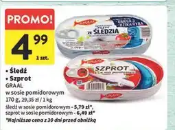 Intermarche Szprot w sosie pomidorowym Graal oferta