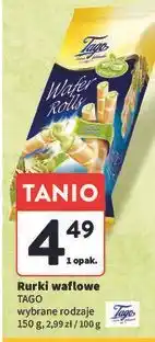 Intermarche Rurka waflowa z kremem pistacjowym Tago oferta