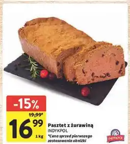 Intermarche Pasztet z żurawiną Indykpol oferta