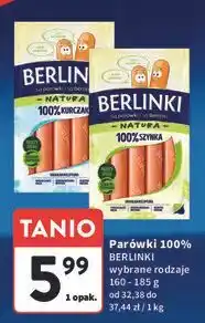 Intermarche Parówki 100% szynka Morliny Berlinki Natura oferta