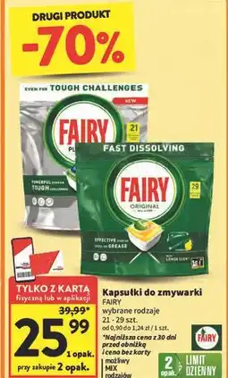 Intermarche Tabletki do zmywarek lemon Fairy Platinum oferta