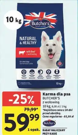 Intermarche Karma dla psa z wołowiną Butcher's Natural & Healthy oferta