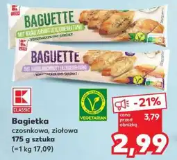 Kaufland Bagietka czosnkowa, ziołowa oferta