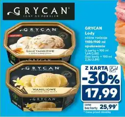 Kaufland GRYCAN Lody różne rodzaje 1100/900 ml opakowanie oferta