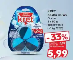 Kaufland KRET Kostki do WC Ocean 3 x 50 g opakowanie oferta