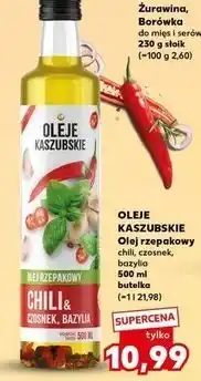 Kaufland Olej chilli & czosnek bazylia Oleje Kaszubskie oferta