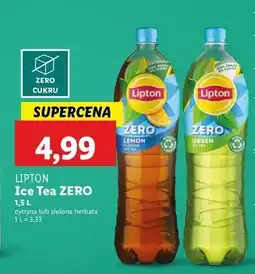 Lidl Napój lemon zero sugar Lipton Ice Tea oferta