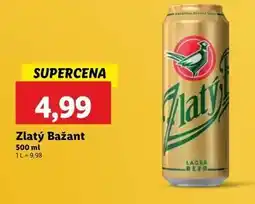 Lidl Piwo Zlaty Bazant Original oferta