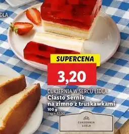 Lidl Sernik na zimno z truskawkami Cukiernia Lidla oferta