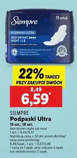 Lidl Podpaski maxi Siempre oferta