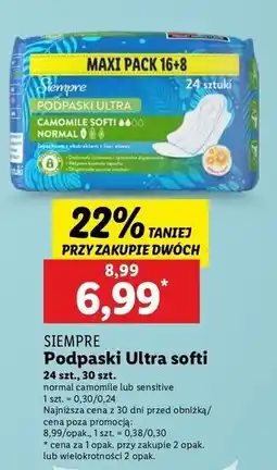 Lidl Podpaski ultra sensitive normal Siempre oferta