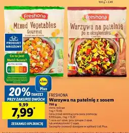 Lidl Warzywa na patelnię z sosem ziołowym Freshona oferta