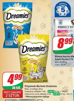 Dino Przysmak dla kota z łososiem Dreamies oferta