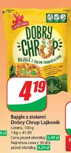 Dino Bajgle z ziołami prowansalskimi Lajkonik Dobry Chrup oferta