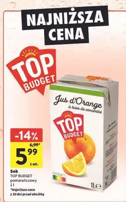 Intermarche Sok pomarańczowy Top Budget oferta