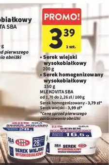 Intermarche Serek naturalny Mlekovita Sba oferta
