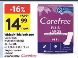Intermarche Wkładki higieniczne large Carefree Plus oferta