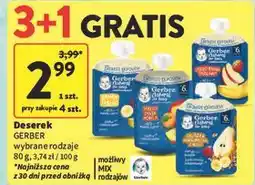 Intermarche Deserek banan i jabłko Gerber Natural For Baby oferta