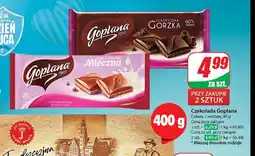 Dino Czekolada gorzka Goplana oferta