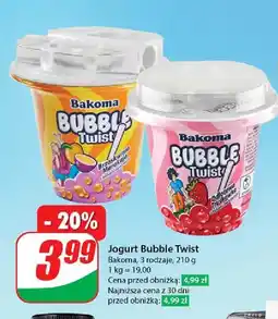 Dino Jogurt brzoskwinia-marakuja Bakoma bubble twist oferta