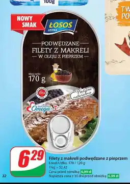 Dino Filety z makreli podwędzane w oleju z pieprzem Łosoś ustka oferta