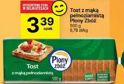 Delikatesy Centrum Tost z mąką pełnoziarnistą Plony Zbóż 500 g oferta