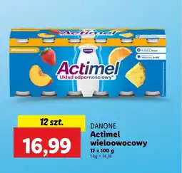 Lidl Jogurt wieloowocowy Danone actimel oferta