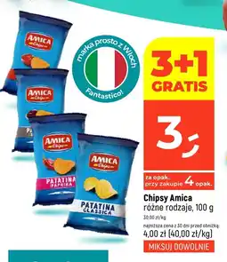 Dealz Chipsy Amica różne rodzaje, 100 g oferta