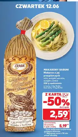 Kaufland Makaron z jaj przepiórczych wstążka szeroka Eko-mak oferta