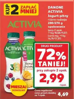 Kaufland Jogurt siemię lniane mango-ananas Danone activia oferta