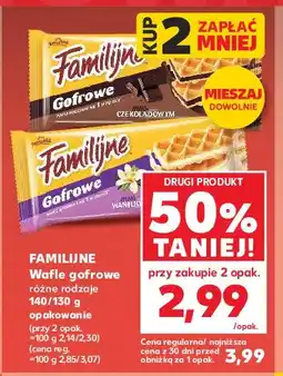 Kaufland Wafle gofrowe czekoladowe Jutrzenka familijne oferta