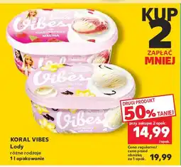 Kaufland Lody śmietankowo-waniliowe Koral vibes oferta