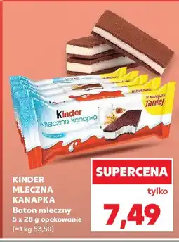 Kaufland Baton Kinder mleczna kanapka oferta